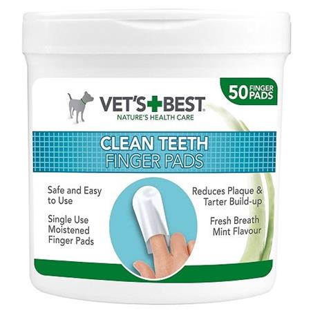 VET´S BEST Čisticí utěrka na zuby pro psy, 50ks; BG-80360-6P