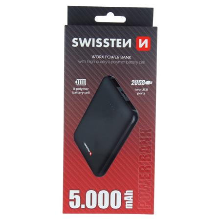 Swissten worx power Bank 5000 mAh; 22013950