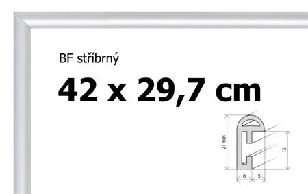 BFHM Plastový rám na puzzle 42x29,7cm A3 - stříbrný; 6856