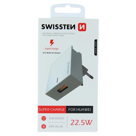 Swissten síťový adaptér pro Huawei super fast charge 22,5w bílý; 22049800