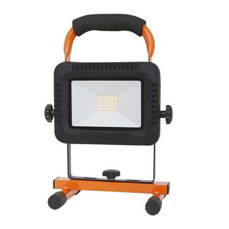 Solight LED reflektor 20W, přenosný, nabíjecí, 1600lm, oranžovo-černý; WM-20W-DE