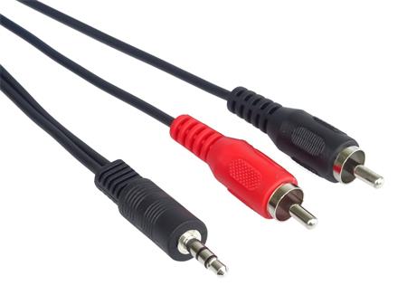 PremiumCord Kabel Jack 3.5mm-2xCINCH M/M 1,5m; kjackcin015