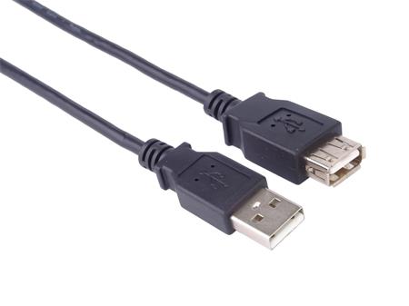 PremiumCord USB 2.0 kabel prodlužovací, A-A, 20cm černá; kupaa02bk