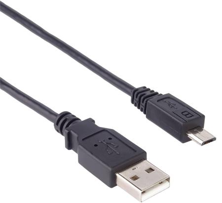 PremiumCord Kabel micro USB 2.0, A-B 1,8m s dlouhým micro USB konektorem; ku2m18fd