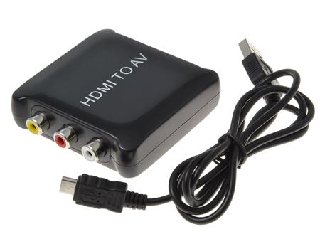 PremiumCord převodník HDMI na kompozitní signál a stereo zvuk; khcon-16