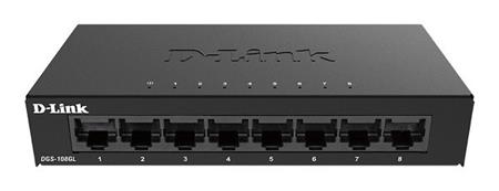 D-Link DGS-108GL / E ”8-Port Gigabit Ethernet Metal Housing Unmanaged Light Switch without IGMP- 8-Port 10 / 100 / 1000 ; DGS-108GL/E