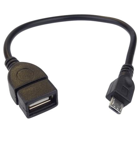 PremiumCord USB redukce kabel USB A/female - Micro USB/male 20cm OTG; kur-14