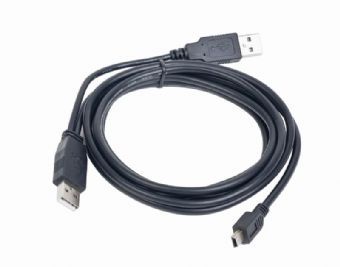 GEMBIRD Kabel propojovací USB 2.0, Dual pro extra napájení Y, A-MINI 5PM, 0,9m; CCP-USB22-AM5P-3