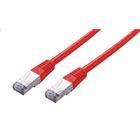 Kabel C-TECH patchcord Cat5e, FTP, červený, 1m