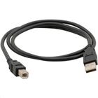 Kabel C-TECH USB A-B 3m 2.0, černý