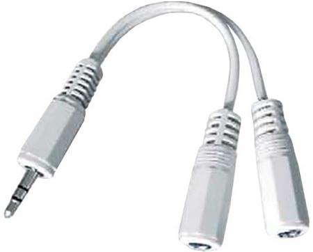 Kabel CABLEXPERT rozdvojka jack 3,5mm na 2x3,5mm M/F, 10cm, audio