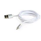 Kabel CABLEXPERT USB 2.0 Lightning (IP5 a vyšší) nabíjecí a synchronizační kabel, opletený, 1.8m, stříbrný, blister
