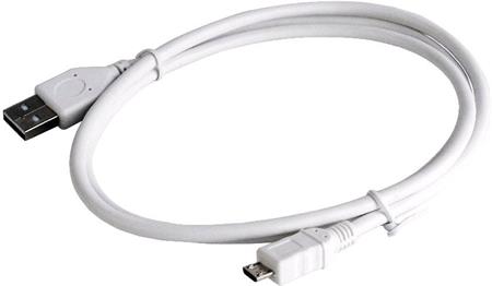 Kabel CABLEXPERT USB A Male/Micro B Male 2.0, 0,5m, White, High Quality