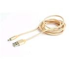 Kabel CABLEXPERT USB A Male/Micro B Male 2.0, 1m, opletený, zlatý, blister