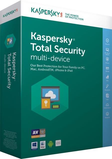 Kaspersky Total Security, 1x, 2 roky, obnova