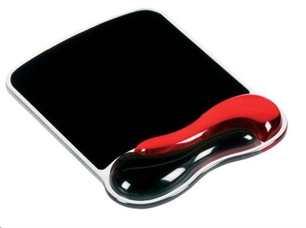 Kensington Podložka pod myš s gelovou opěrkou zápěstí "DuoGel", červená/černá