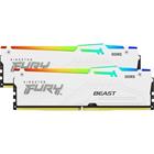 Kingston DIMM DDR5 (Kit of 2) FURY Beast White RGB EXPO 32GB 5600MT/s CL36