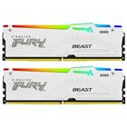 Kingston DIMM DDR5 (Kit of 2) FURY Beast White RGB XMP 32GB 5200MT/s CL40