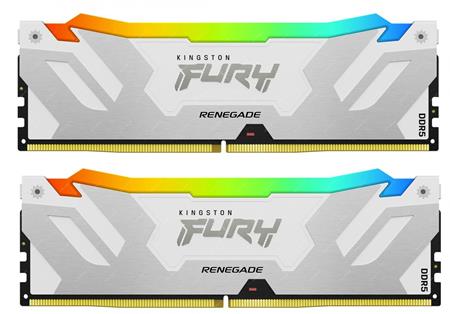 Kingston DIMM DDR5 (Kit of 2) FURY Renegade White RGB XMP 32GB 6000MT/s CL32