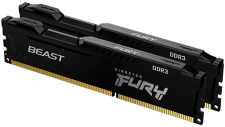 Kingston FURY Beast Black - 16GB (2x8) DDR3, 1600MHz, CL10, DIMM