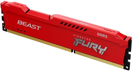 Kingston FURY Beast Red - 8GB DDR3, 1600MHz, CL10, DIMM
