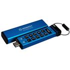 Kingston Ironkey Keypad 200C 256GB 280MBps USB 3.0 USB-C Modrá