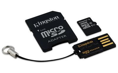 Kingston Micro SDHC 32GB Class 10 + SD adaptér + USB čtečka