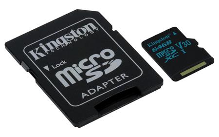 Kingston microSD Canvas Go 64GB + SD adaptér