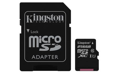 Kingston microSD Canvas Select 256GB + SD adaptér