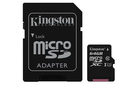 Kingston microSD Canvas Select 64GB + SD adaptér