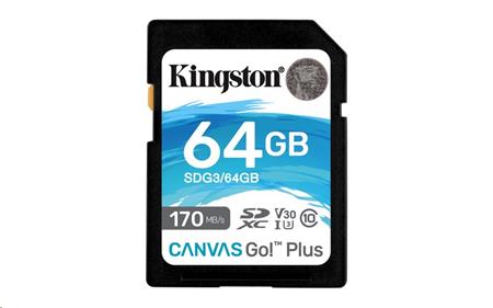 Kingston SDXC Canvas Go Plus 170R, 64GB