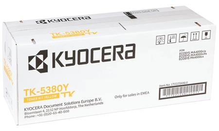 Kyocera toner TK-5380Y yellow na 10 000 A4 stran, pro PA4000cx, MA4000cix cifx; TK-5380Y