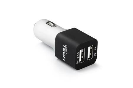 Lamax Tech USB Car Charger 3.4A - USB nabíječka do auta (2x USB) - černá/bílá