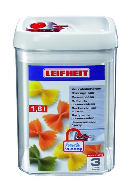 Leifheit 31211 Dóza na potraviny FRESH &amp; EASY hranatá 1600 ml