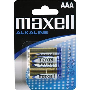 MAXELL LR03 4BP alkalické baterie, AAA (R03), 4ks