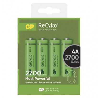 Nabíjecí baterie GP ReCyko+ 2700 HR6 (AA), krabička