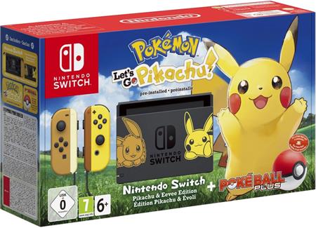 Nintendo Switch + Pokémon:Let's Go Pikachu + Poké Ball