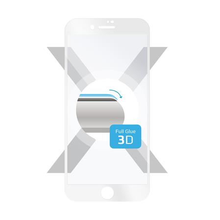 Ochranné tvrzené sklo FIXED 3D Full-Cover pro Apple iPhone 7/8/SE (2020), s lepením přes celý displej, bílé, 0.33 mm