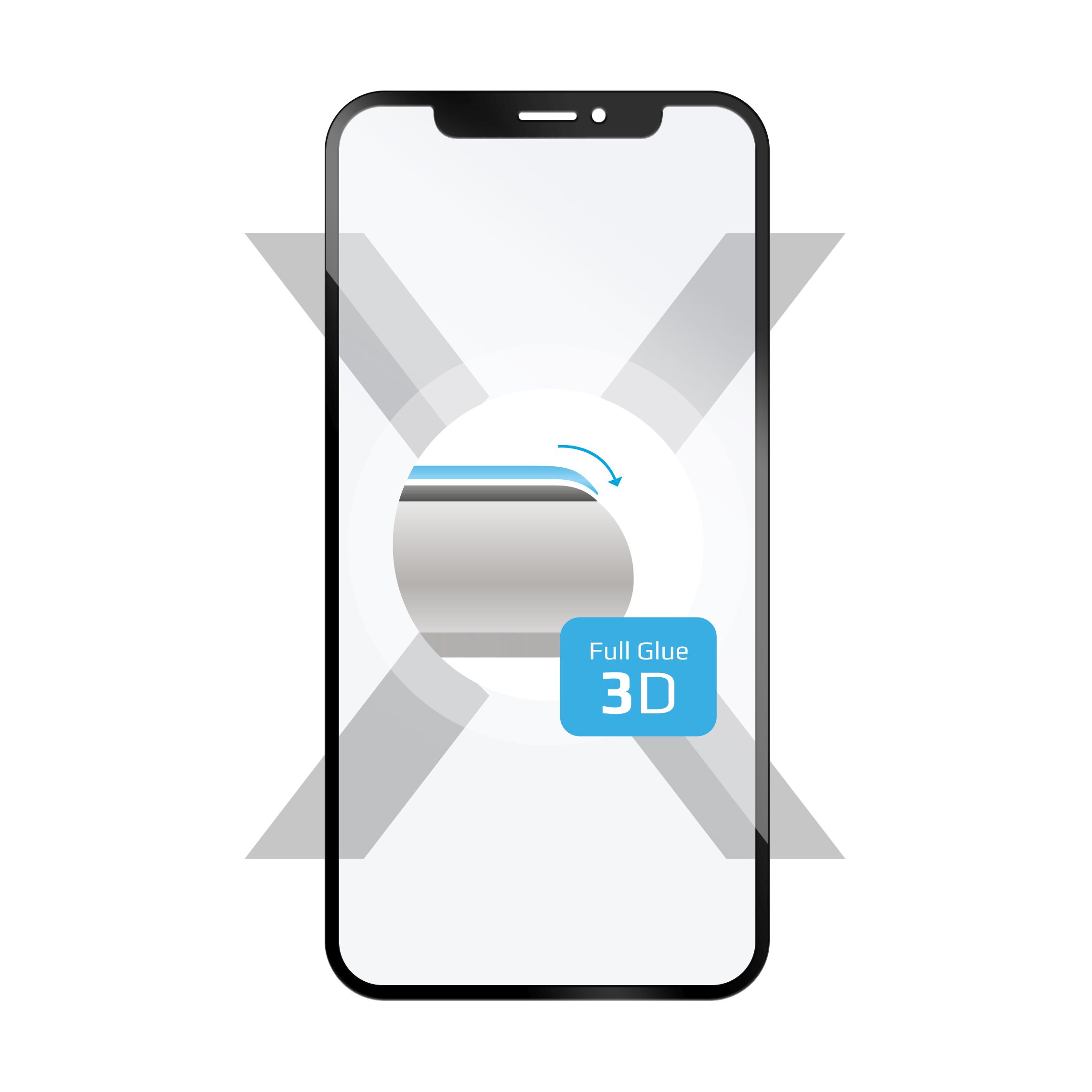 Ochranné tvrzené sklo FIXED 3D Full-Cover pro Samsung Galaxy S10e, s lepením přes celý displej, černé