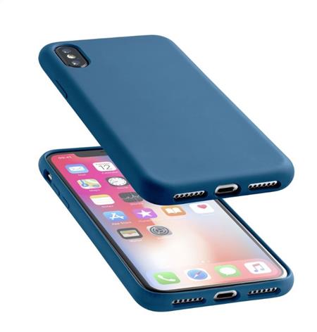 Ochranný silikonový kryt CellularLine SENSATION pro Apple iPhone X/XS, modrý