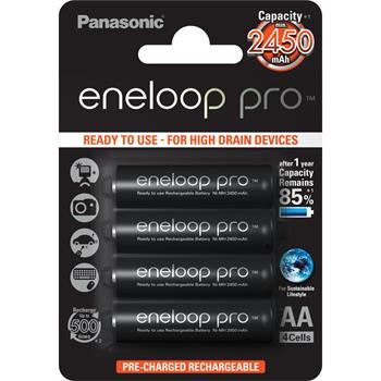 Panasonic AA 4ks 2500 mAh Eneloop Pro (BK-3HCDE/4BE)