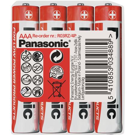 Panasonic R03 4S AAA Red