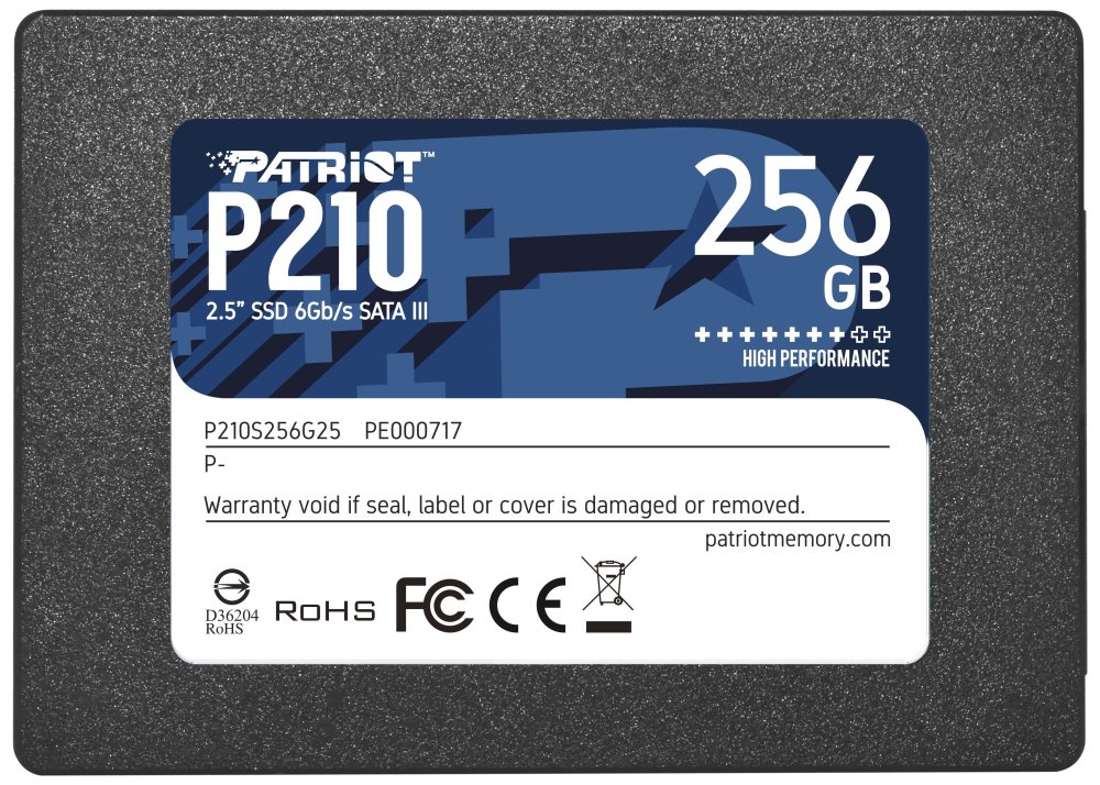 PATRIOT P210 256GB SSD / 2,5" / Interní / SATA 6GB/s / 7mm