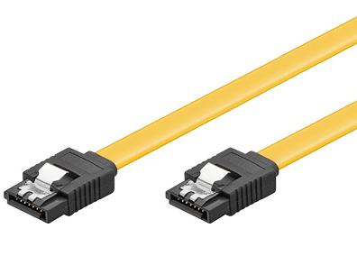 PremiumCord 0,3m SATA 3.0 datový kabel 1.5GBs / 3GBs / 6GBs, kov.západka
