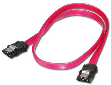 PremiumCord 1,0m kabel SATA 1.5/3.0 GBit/s s kovovou zapadkou