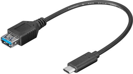 PremiumCord Adaptér USB 3.1 konektor C/male - USB 3.0 A/female, OTG, 0,2m