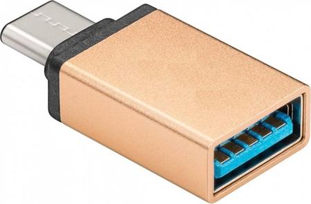 PremiumCord Adaptér USB 3.1 konektor C/male - USB 3.0 A/female, zlatý, OTG