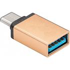 PremiumCord Adaptér USB 3.1 konektor C/male - USB 3.0 A/female, zlatý, OTG