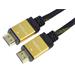 PremiumCord GOLD HDMI High Speed + Ethernet kabel, zlacené konektory, 1m