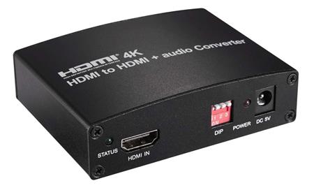 PremiumCord HDMI 4K Audio extraktor s oddělením audia na stereo jack, SPDIF Toslink, RCA